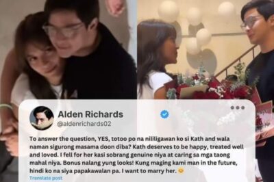 READ: Alden Richards admitted to dating Kathryn  Bernardo the actress wants to marry!  In a post, it was reported that Alden canceled some appointments and boarded a private plane to get to the celebration and give the bouquet of roses.