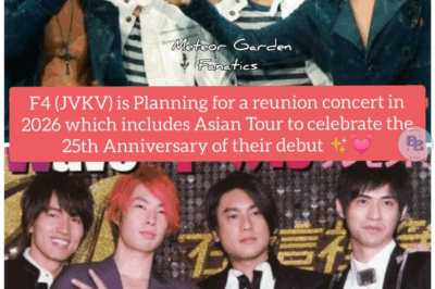 F4 Reunion Confirmed After 25 Years! Fans Prepare for the Concert of a Lifetime as Meteor Garden Icons Set the Stage Once More!