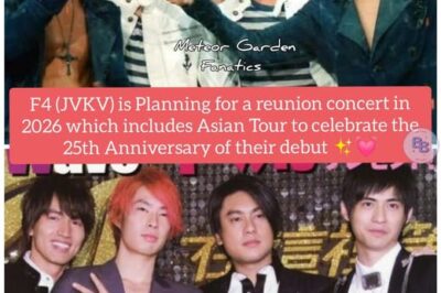 F4 Reunion Confirmed After 25 Years!! Fans Prepare for the Concert of a Lifetime as Meteor Garden Icons Set the Stage Once More
