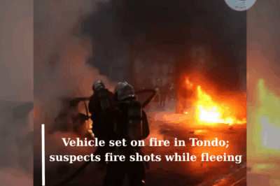 Chaos in Tondo: Vehicle Torched, Shots Fired as Suspects Flee Scene
