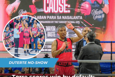 Torre scores ‘win by default’; Baste Duterte a no-show at his own challenge