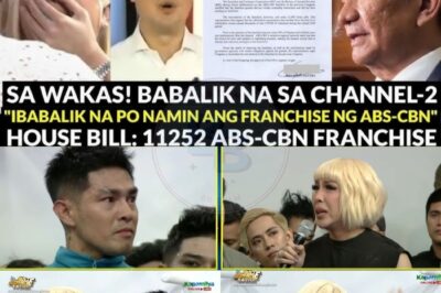 OMG! MALALAKING SHOCKWAVES SA KAPAMILYA: ANG PAGBALIK NG FRANCHISE NG ABS-CBN SA CHANNEL 2, KUNG SAAN NAGWILD ANG MGA FANS! Ang Tanong: Babalik Ba ang Hari ng Kapamilya Primetime at Muling Maghahari sa Trono? Alamin ang mga Explosive na Detalye sa Ibaba!