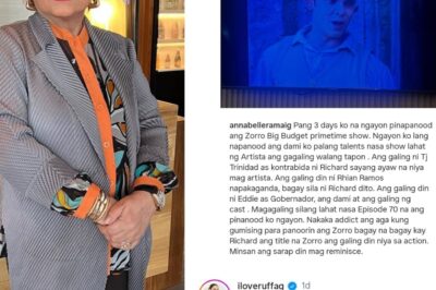 Ruffa Gutierrez to Annabelle Rama: “Please watch Beauty Empire naman on Viu Philippines. My gosh you’ve been talking about Zorro since Sunday!” 😅