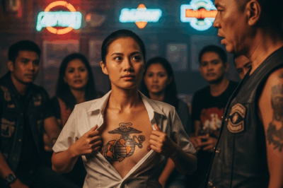 Ang gabi na dapat ay isang ordinaryong shift lang ay naging sandali ng matinding pagbabago. Isang motorista, sa kanyang kayabangan, ang bumastos sa isang waitress at sinira ang kanyang damit. Ngunit ang kahihiyan ay biglang napalitan ng katahimikan at matinding respeto nang lumabas ang isang itinatago niyang tattoo. Isang simbolo na nagpapatunay na ang babaeng ito ay hindi dapat kantiin. Ang kwento ng kanyang nakaraang puno ng lakas at tapang. Pindutin ang link sa comments section para malaman ang buong detalye kung paano niya nabago ang pananaw ng lahat.